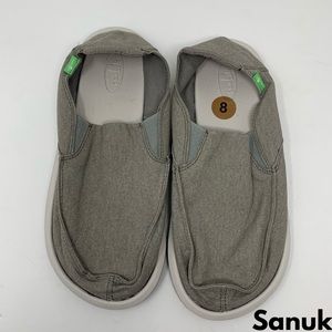 NWOT Sanuk Gray Slip-Ons